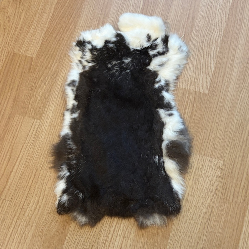 #0110 Premium Natural Rabbit Fur Pelt - Soft Tanned Craft Supply Hide